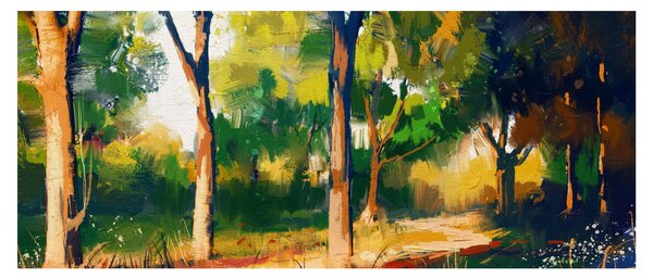 Podoba gozda v poletnem soncu, slika (120x50 cm)