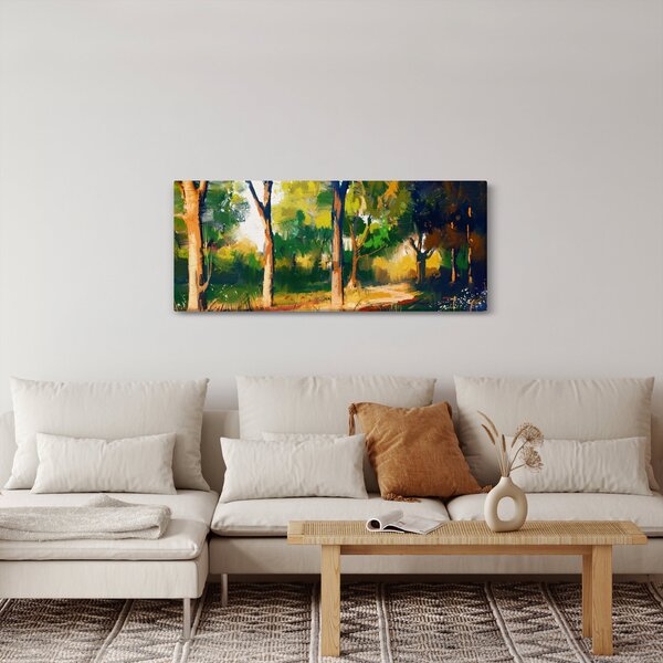 Podoba gozda v poletnem soncu, slika (120x50 cm)