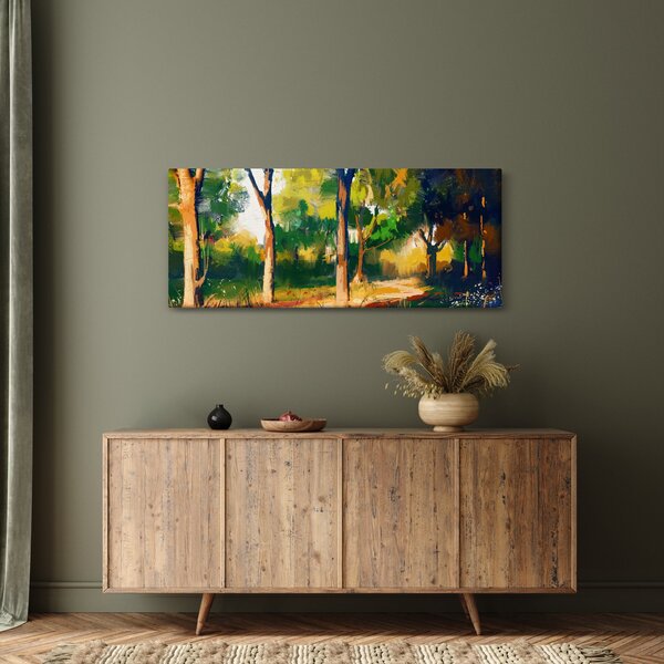 Podoba gozda v poletnem soncu, slika (120x50 cm)