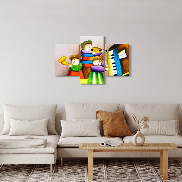 Slika - Glasbeniki, slika (90x60 cm)