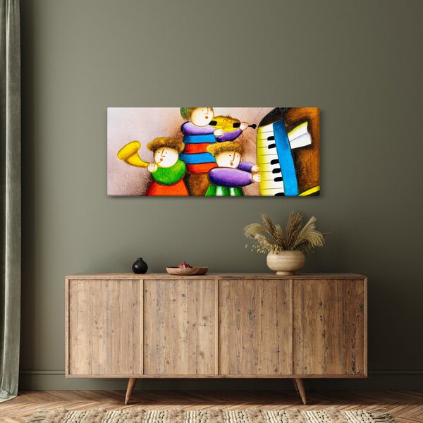 Slika - Glasbeniki, slika (120x50 cm)