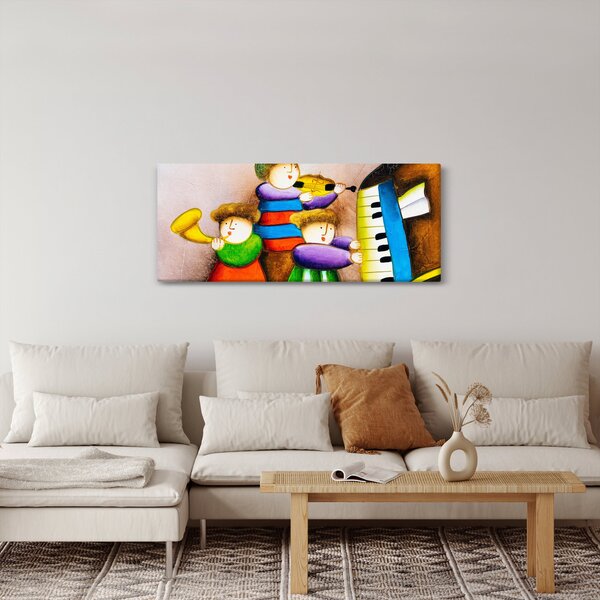 Slika - Glasbeniki, slika (120x50 cm)