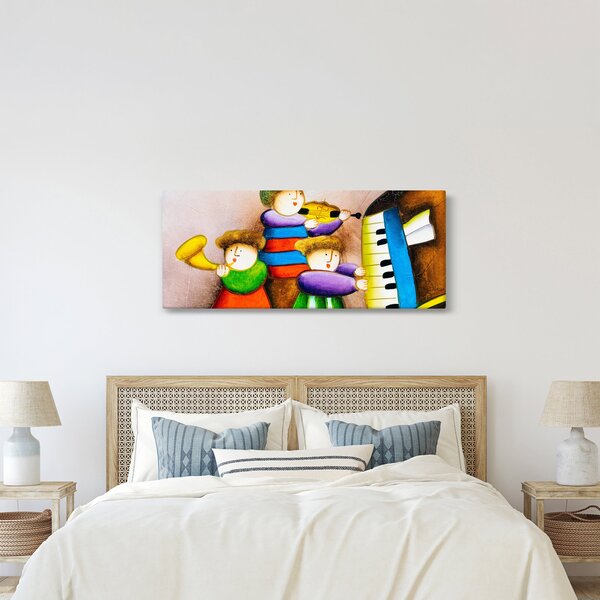 Slika - Glasbeniki, slika (120x50 cm)