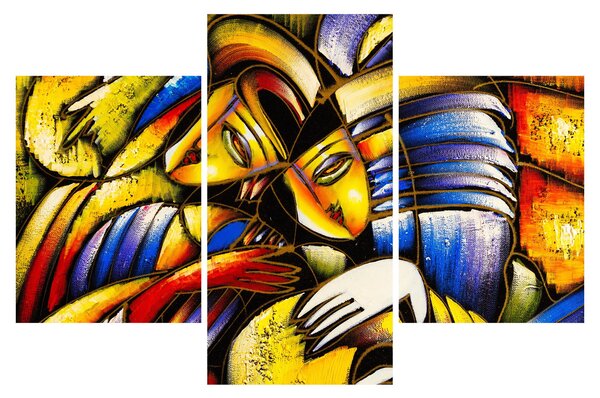 Slika - Oljna slika, zaljubljenci (90x60 cm)