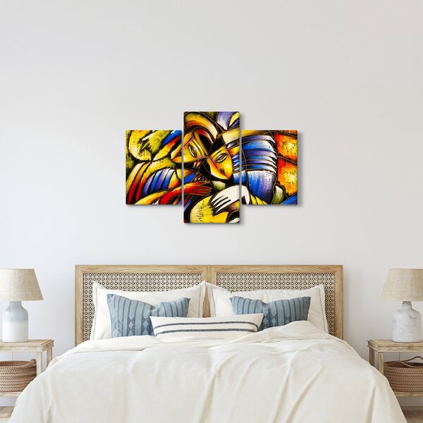 Slika - Oljna slika, zaljubljenci (90x60 cm)