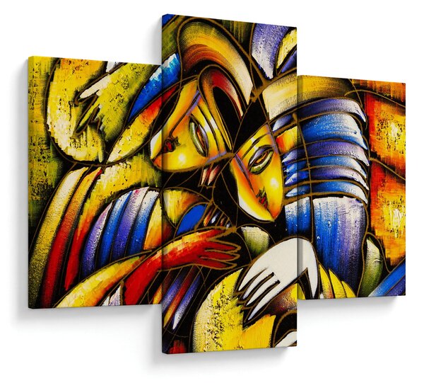 Slika - Oljna slika, zaljubljenci (90x60 cm)