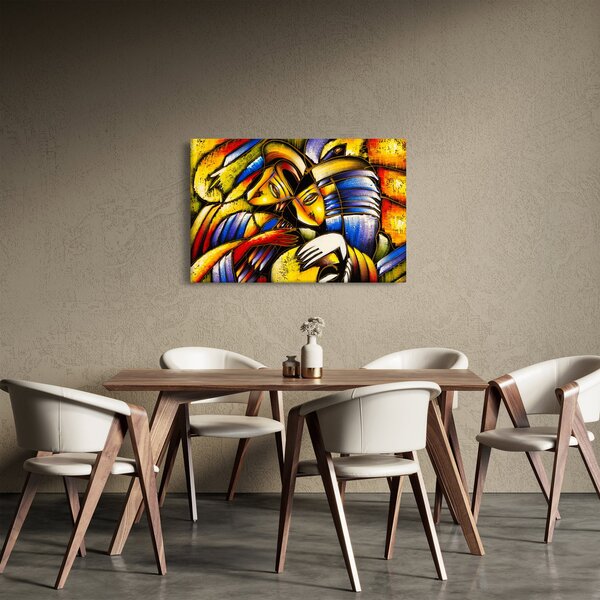 Slika - Oljna slika, zaljubljenci (90x60 cm)