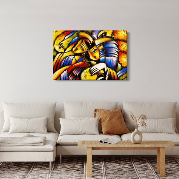 Slika - Oljna slika, zaljubljenci (90x60 cm)