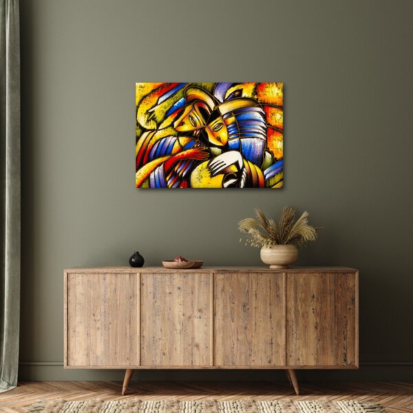 Slika - Oljna slika, zaljubljenci (70x50 cm)