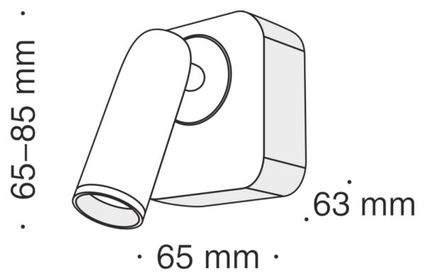 Maytoni C039WL-L3B3K - LED Zidna reflektorska svjetiljka MIRAX LED/3W/230V crna