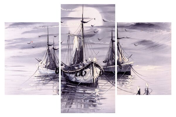 Slika - Port, oljna slika (90x60 cm)