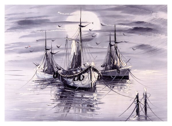 Slika - Port, oljna slika (70x50 cm)