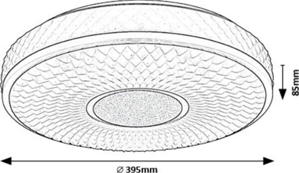 Rabalux 71137 - LED Stropna svjetiljka SEDONA LED/24W/230V 4000K pr. 39 cm