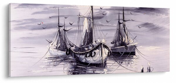 Slika - Port, oljna slika (120x50 cm)