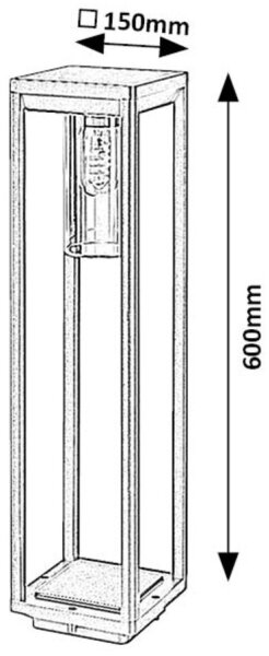 Rabalux 77087 - Vanjska lampa ZERNEST 1xE27/15W/230V IP54 crna