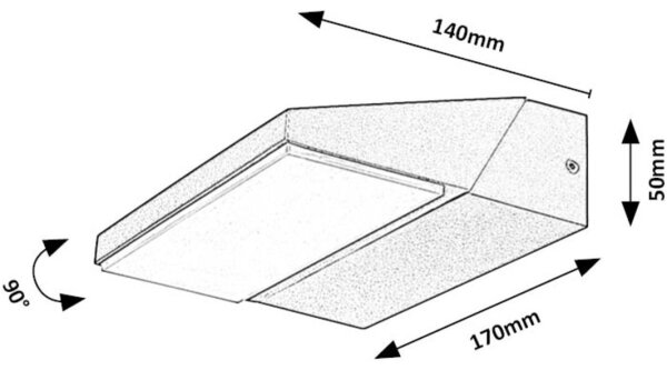 Rabalux 77064 - LED Vanjska zidna svjetiljka SENICA LED/13W/230V IP65 crna