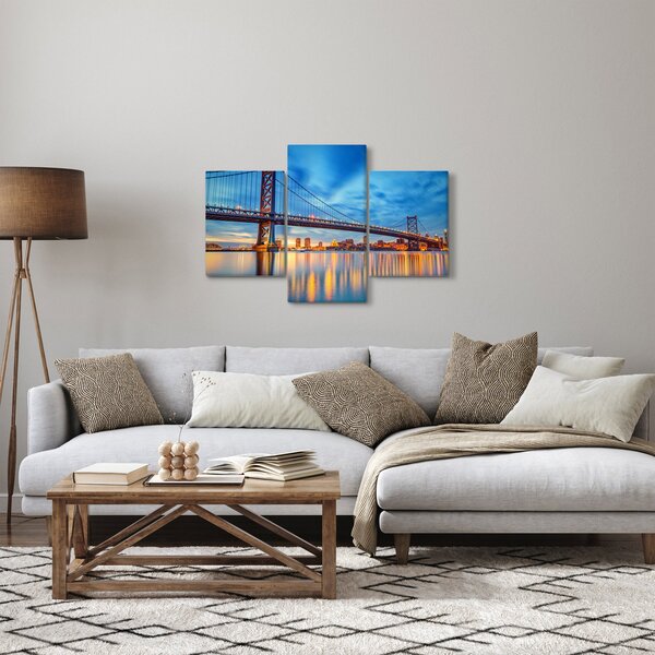 Slika - Most Benjamina Franklina, Philadelphia (90x60 cm)