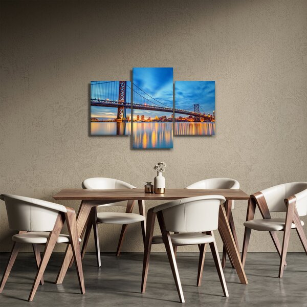 Slika - Most Benjamina Franklina, Philadelphia (90x60 cm)