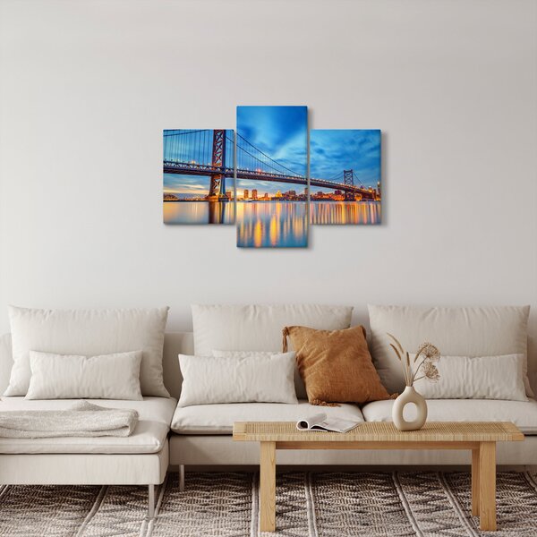 Slika - Most Benjamina Franklina, Philadelphia (90x60 cm)