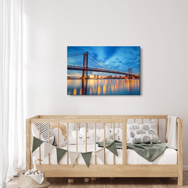 Slika - Most Benjamina Franklina, Philadelphia (90x60 cm)
