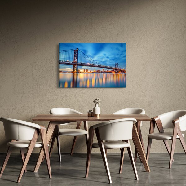 Slika - Most Benjamina Franklina, Philadelphia (90x60 cm)