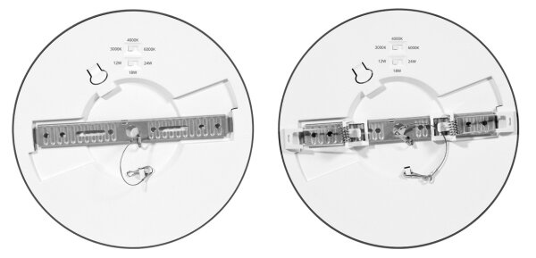 Ecolite WPCB2-24W/CR - LED Panel LEXA LED/12/18/24W/230V crna