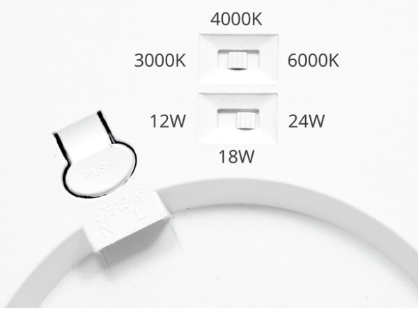 Ecolite WPCB2-24W/CR - LED Panel LEXA LED/12/18/24W/230V crna