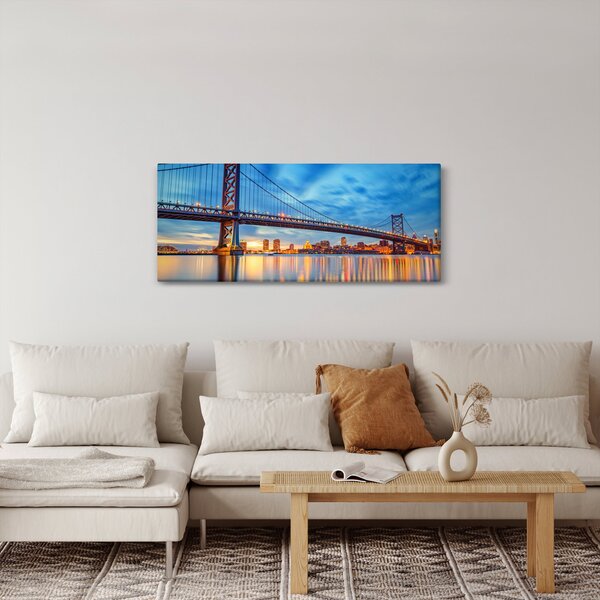 Slika - Most Benjamina Franklina, Philadelphia (120x50 cm)