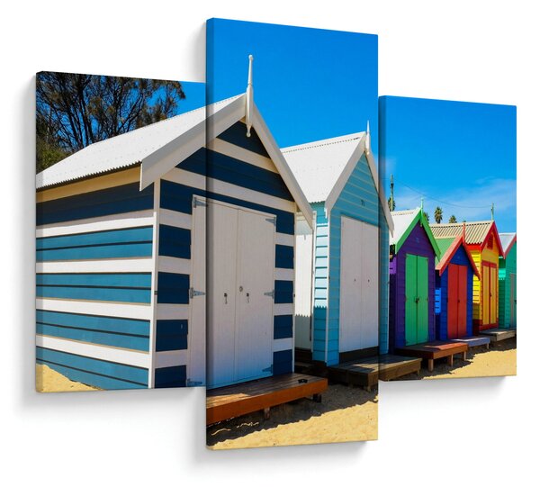 Slika - Brighton Beach, Melbourne, Avstralija (90x60 cm)