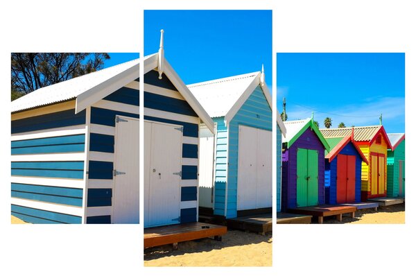 Slika - Brighton Beach, Melbourne, Avstralija (90x60 cm)