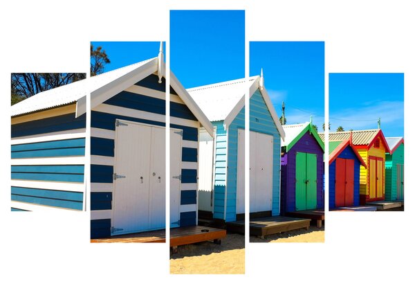 Slika - Brighton Beach, Melbourne, Avstralija (150x105 cm)