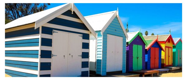 Slika - Brighton Beach, Melbourne, Avstralija (120x50 cm)