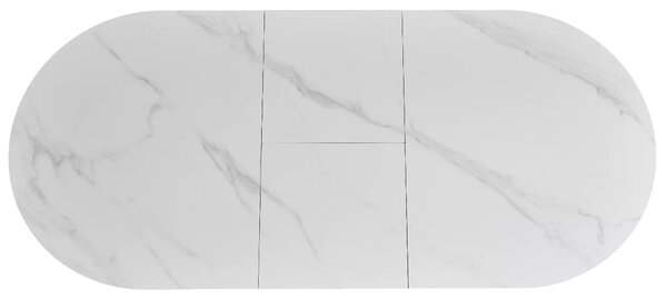 Blagovaonski stol Gamison Ceramic 140 (crno + bijela) (za 6 do 8 osoba)