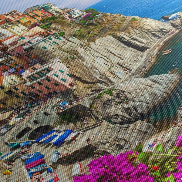 Slika - Italijanska vasica Manarola (90x60 cm)