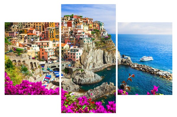 Slika - Italijanska vasica Manarola (90x60 cm)