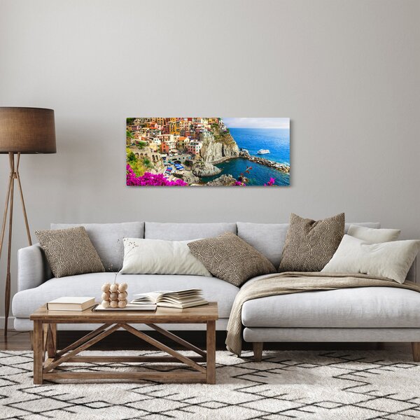 Slika - Italijanska vasica Manarola (120x50 cm)