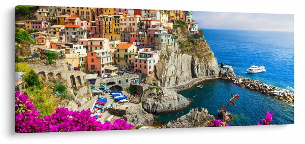 Slika - Italijanska vasica Manarola (120x50 cm)