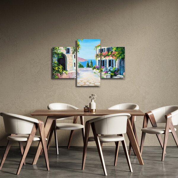 Slika - Grška uličica, oljna slika (90x60 cm)