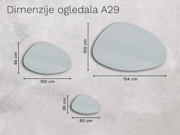 Organsko ogledalo s LED osvjetljenjem A29