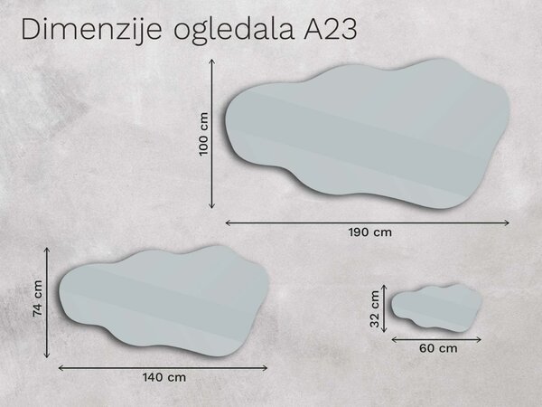 Organsko ogledalo s LED osvjetljenjem A23