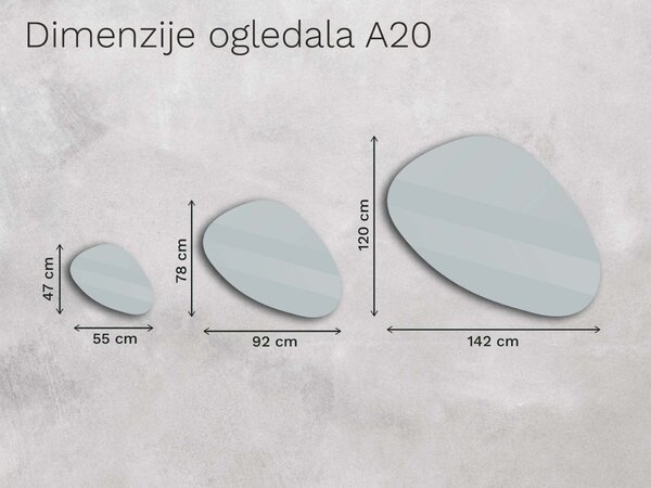Organsko ogledalo s LED osvjetljenjem A20