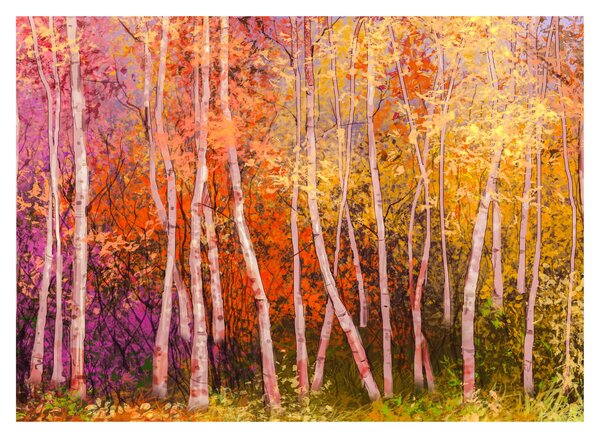 Slika pisanega gozda (70x50 cm)