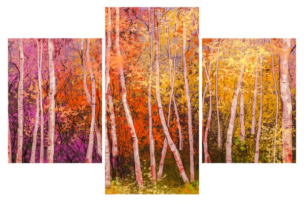 Slika pisanega gozda (90x60 cm)