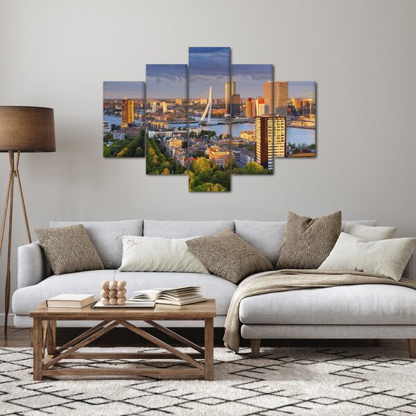 Slika - Obzorje Rotterdama, Nizozemska (150x105 cm)