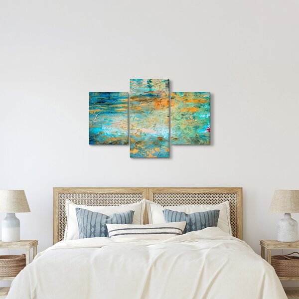 Slika modre abstrakcije (90x60 cm)
