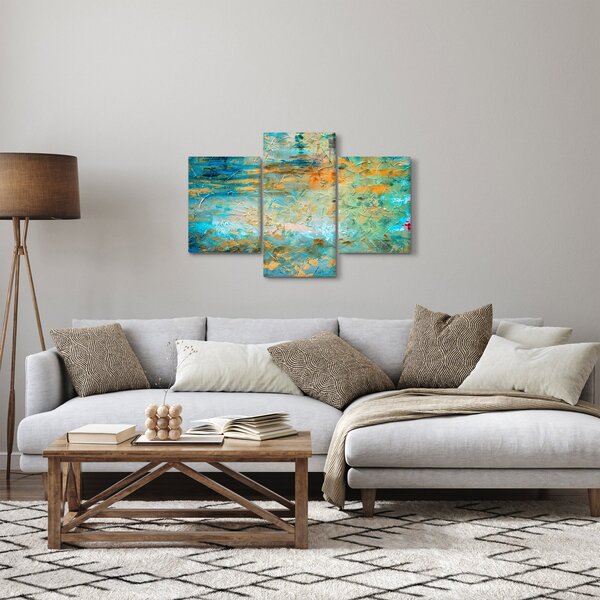 Slika modre abstrakcije (90x60 cm)