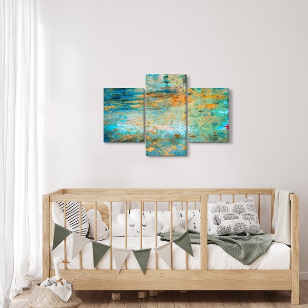 Slika modre abstrakcije (90x60 cm)