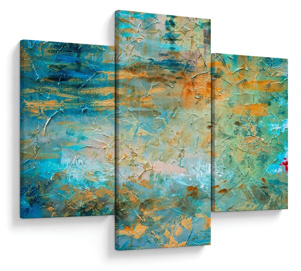 Slika modre abstrakcije (90x60 cm)