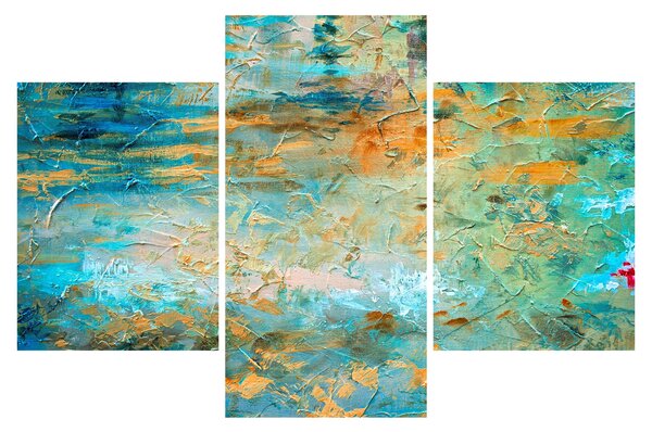 Slika modre abstrakcije (90x60 cm)