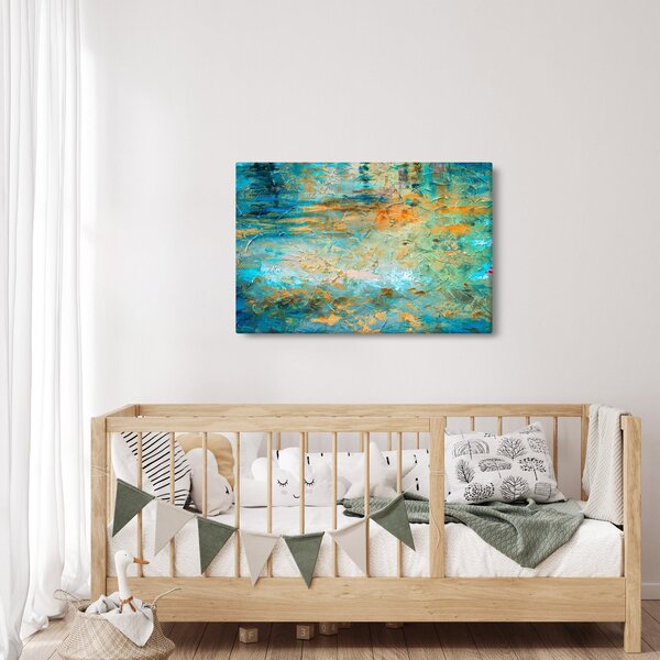 Slika modre abstrakcije (90x60 cm)